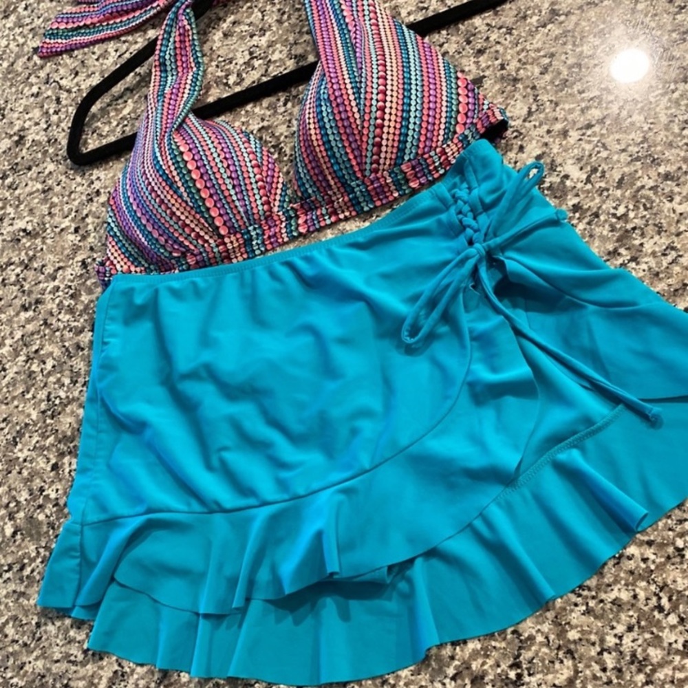 - Like New Bikini Set - Halter & Flirt Skirt